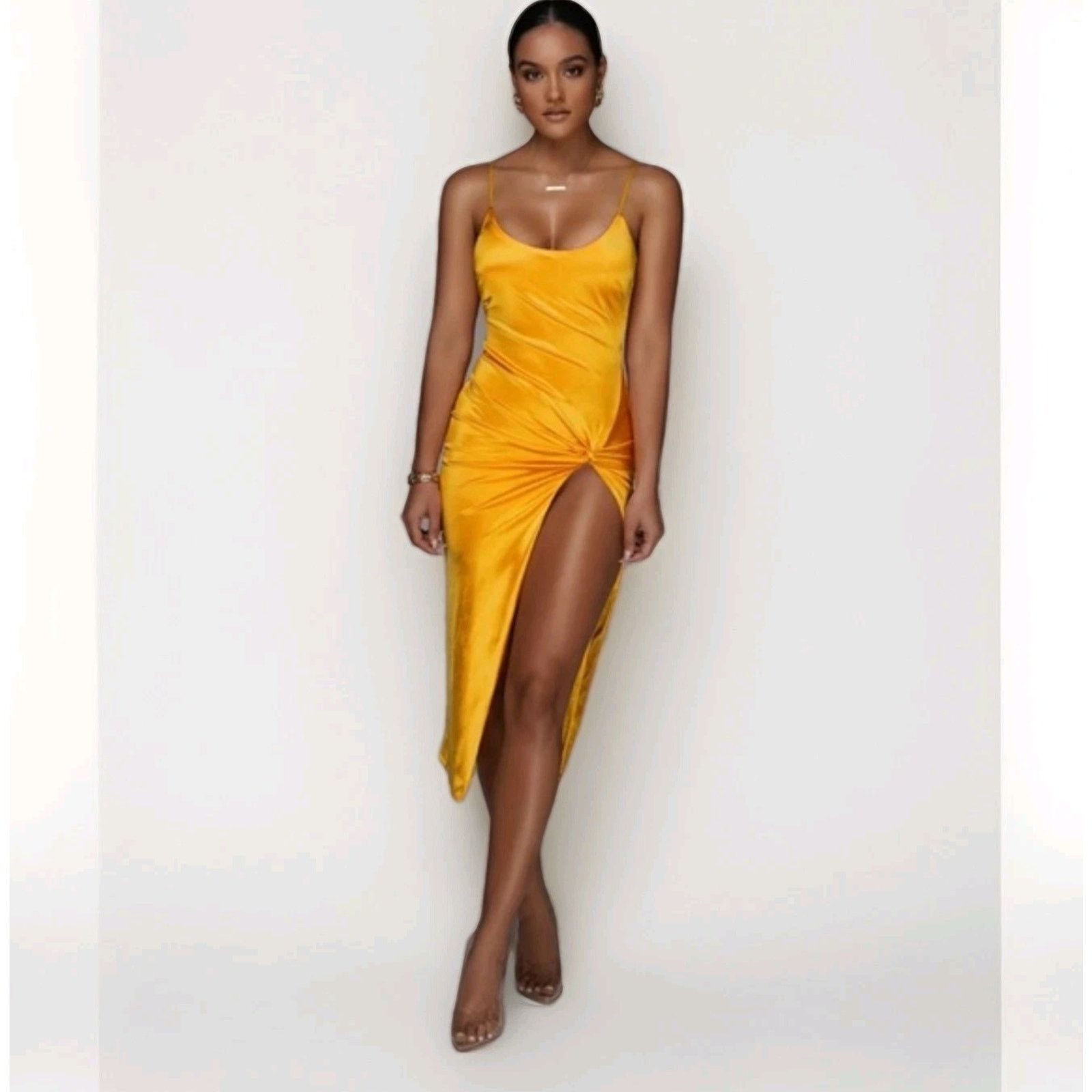 Other JLUXLABEL Aldis Satin Slit Midi Dress Size Small Size S / US 4 / IT 40 - 4 Thumbnail