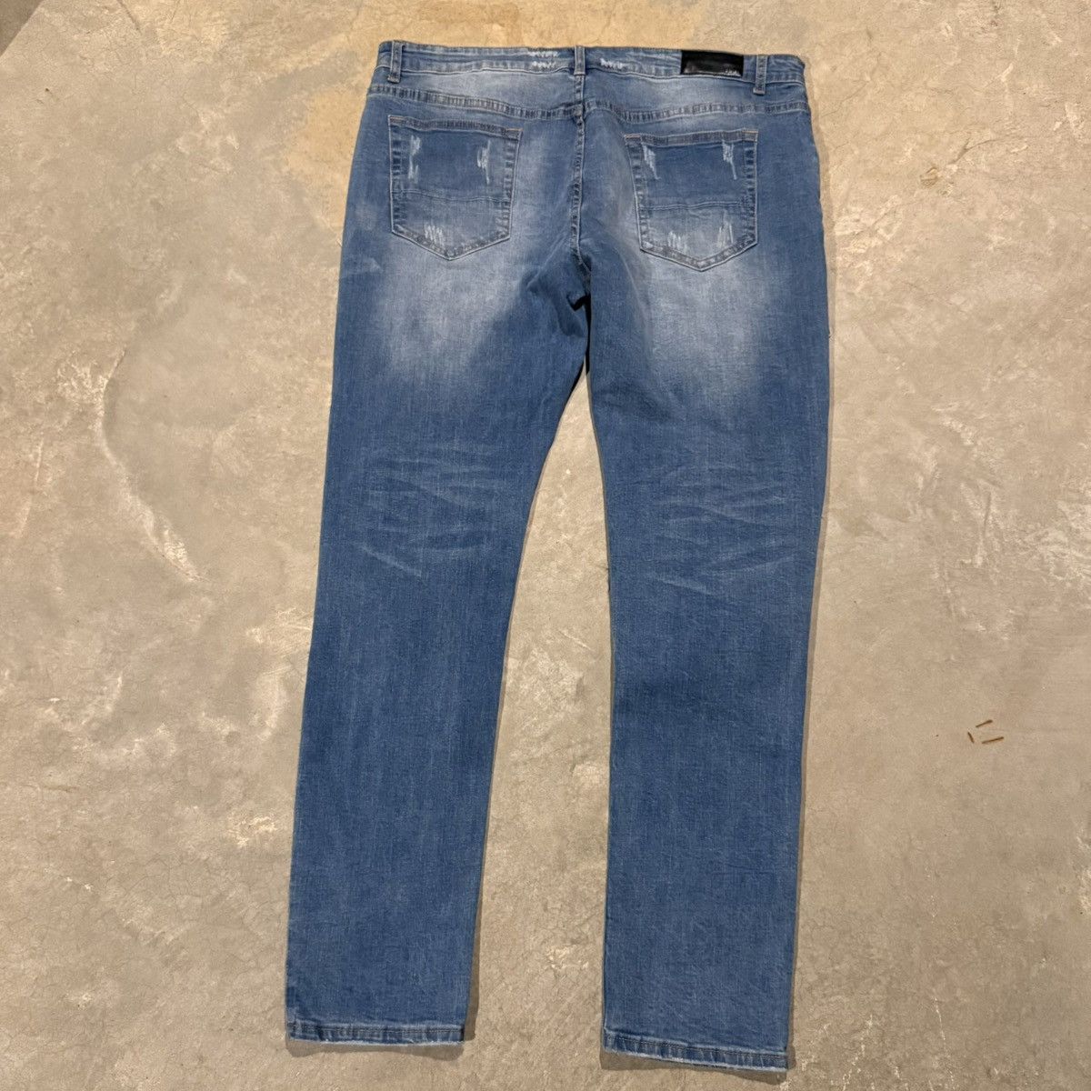 Amiri Amiri MX1 Thrasher Leather Biker Patch Faded Slim Jeans Size US 40 / EU 56 - 14 Thumbnail