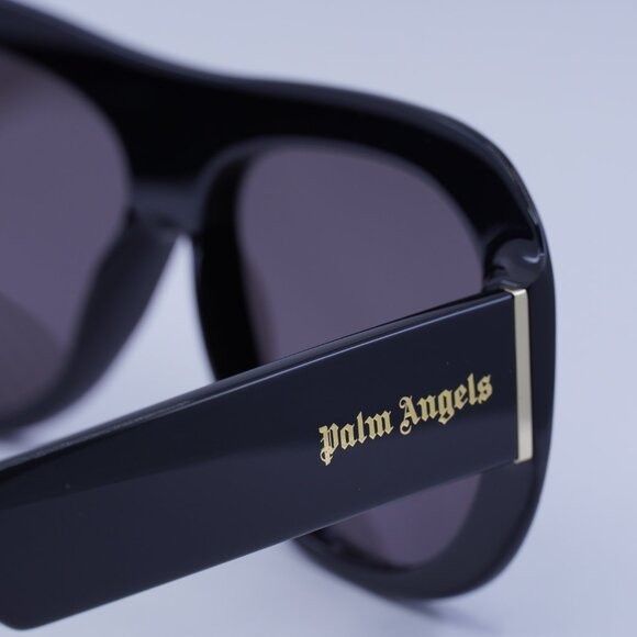 Palm Angels Palm Angels PERI103 ELFIN 1007 Sunglasses Black Aviator Size ONE SIZE - 8 Thumbnail