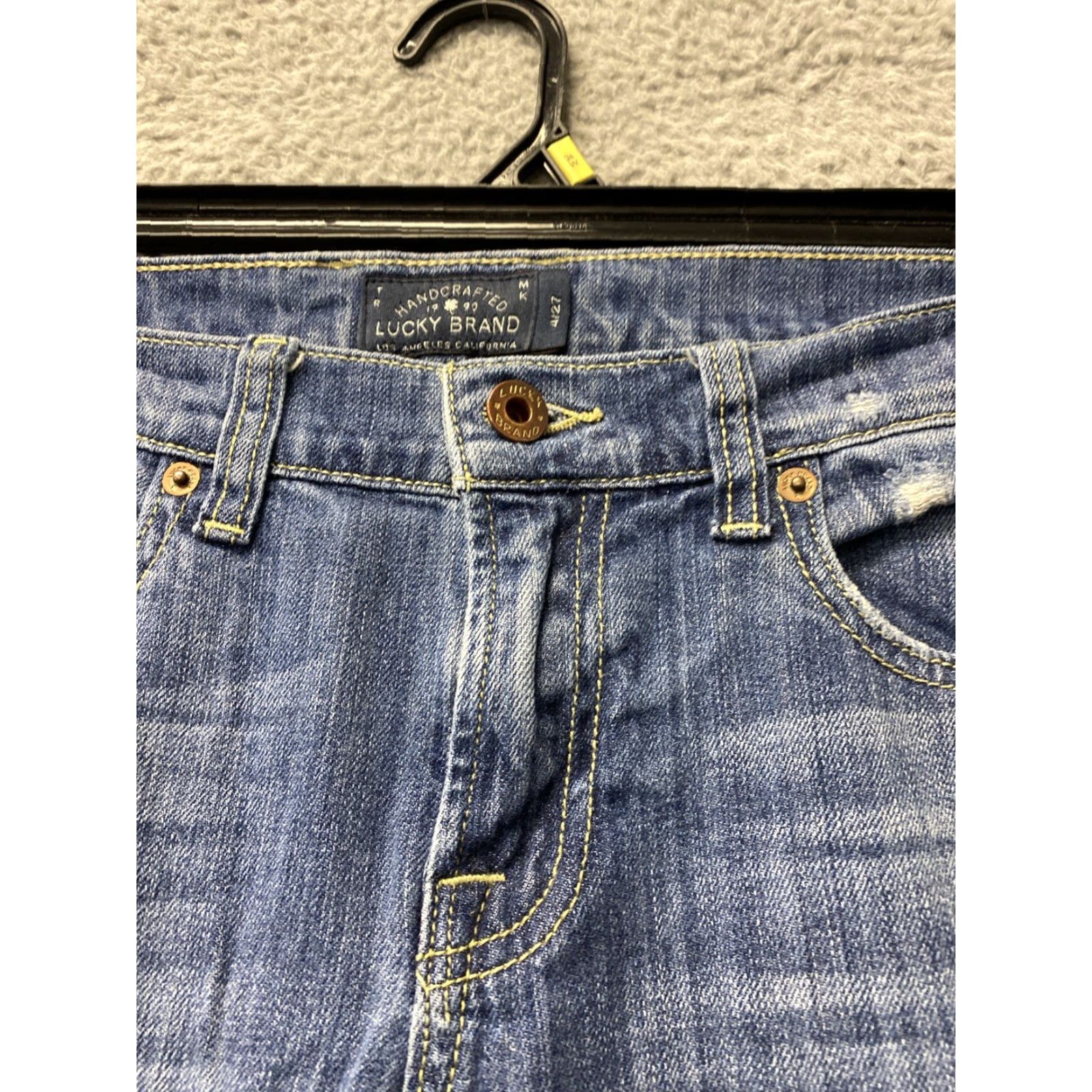 Lucky Brand VINTAGE Lucky Brand Jeans Denim Capri Crop Women Juniors Medium Blue Slim Tapered 23.5 Inseam Size 24" / US 00 / IT 34 - 2 Thumbnail