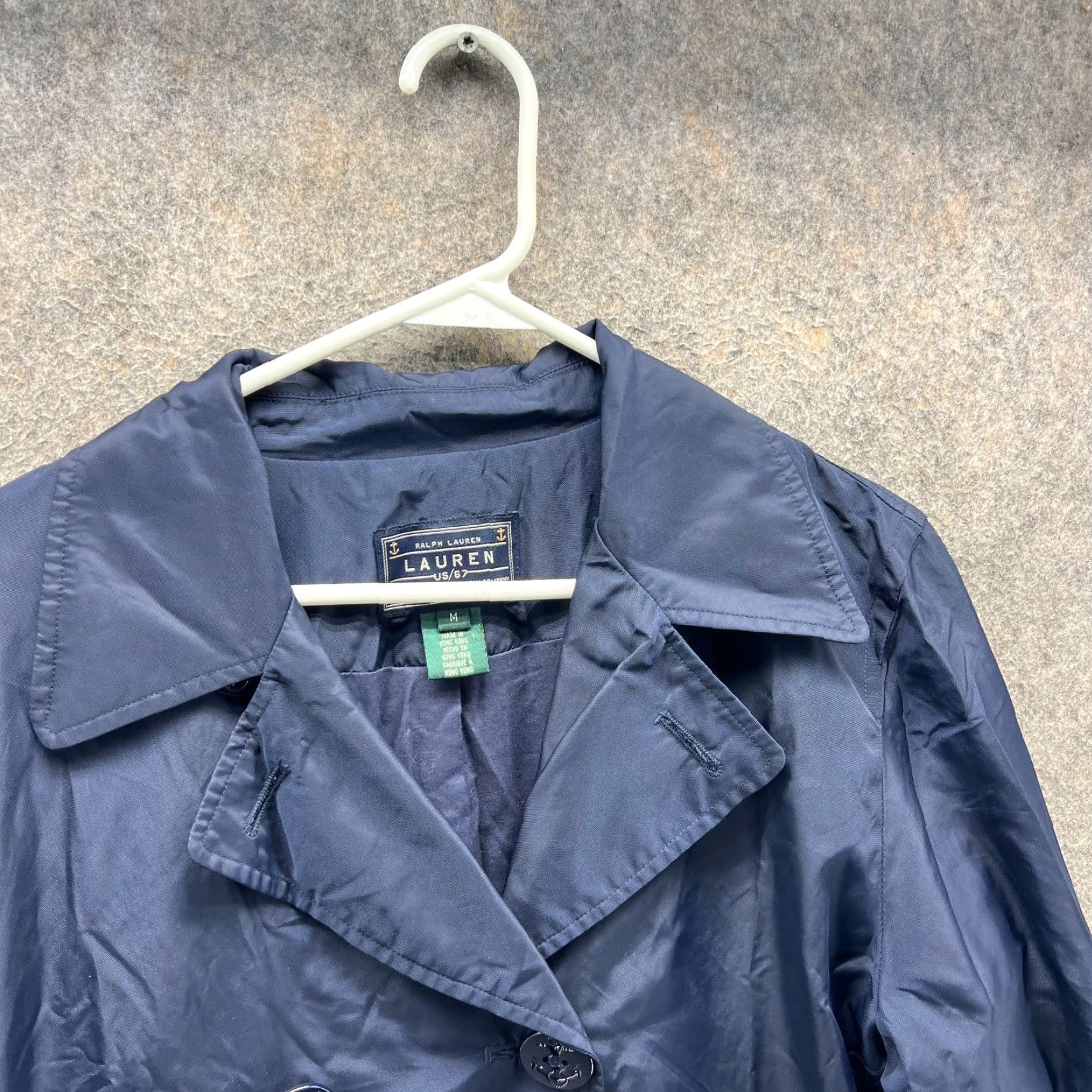 Ralph Lauren VINTAGE Lauren Ralph Lauren Jacket Womens Medium Navy Double Breasted Peacoat Anchor Navy Jacket Women M Navy Peacoat Anchor Rain Coat Size M / US 6-8 / IT 42-44 - 7 Thumbnail