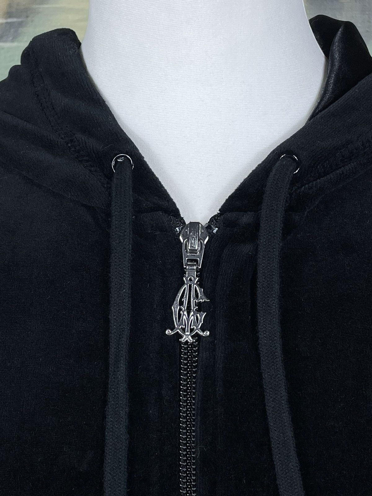 Christian Audigier × Ed Hardy × Vintage Black Vintage Retro Y2K 00s Christian Audigier Zip Up Hoodie Size M / US 6-8 / IT 42-44 - 5 Thumbnail