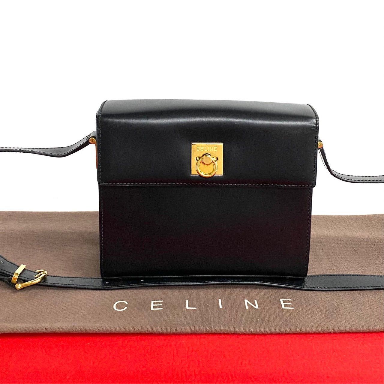 Celine Celine Shoulder Bag Black Leather Size ONE SIZE - 1 Thumbnail