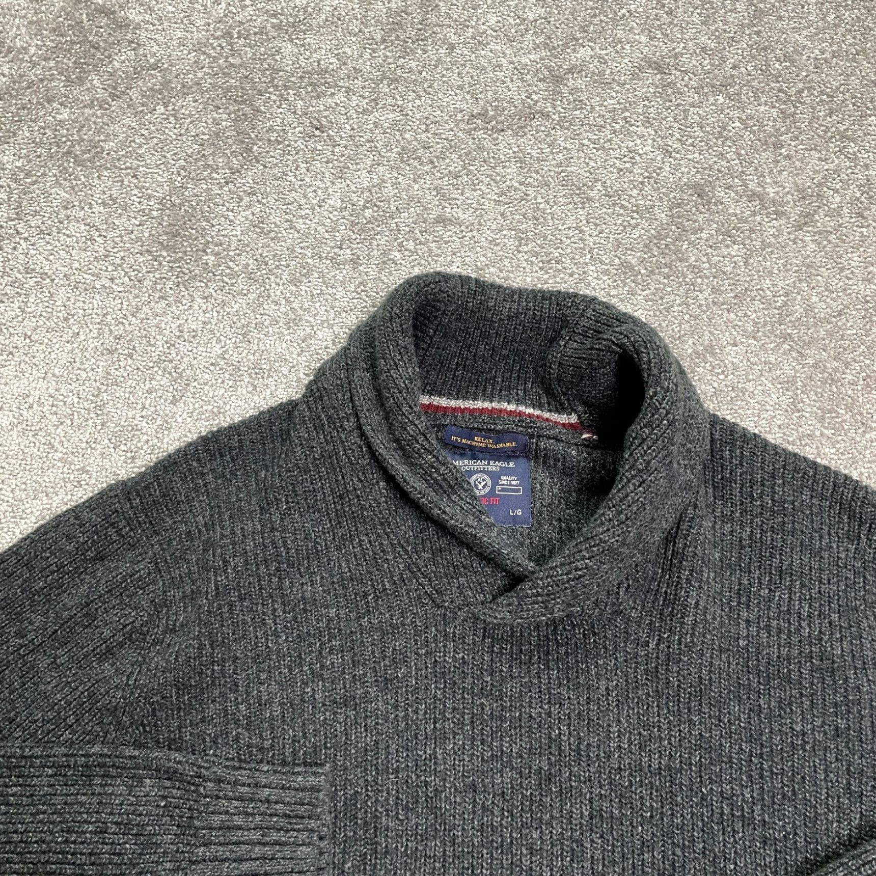 American Eagle Outfitters American Eagle Outfitters Pullover Sweater Mens Large Gray Turtleneck Knit Size US L / EU 52-54 / 3 - 3 Thumbnail