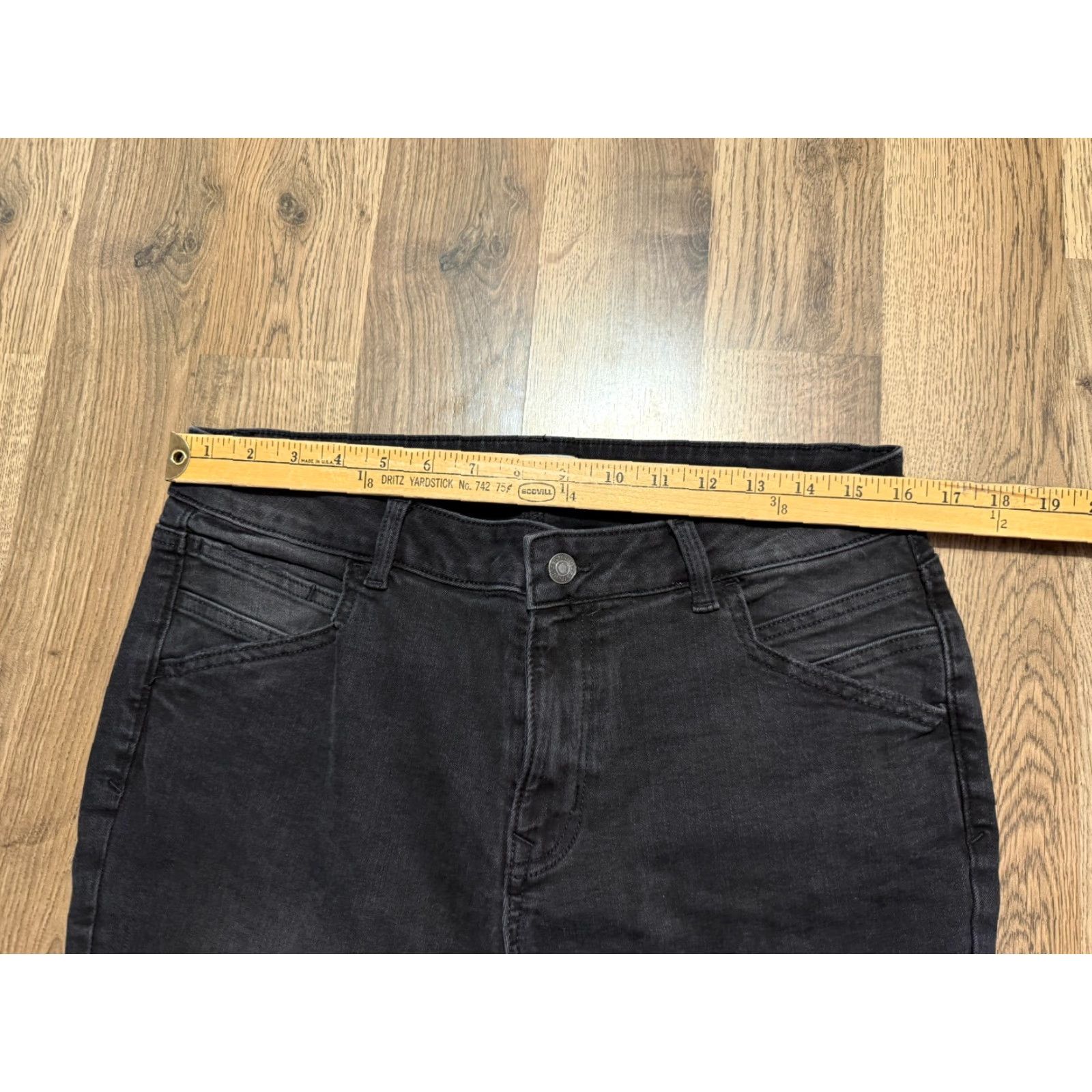 Vintage Maurices Jeans Capris Women's Size 14 Black Original Fit Pockets Button Regular Size 36" / US 14 / IT 50 - 6 Thumbnail