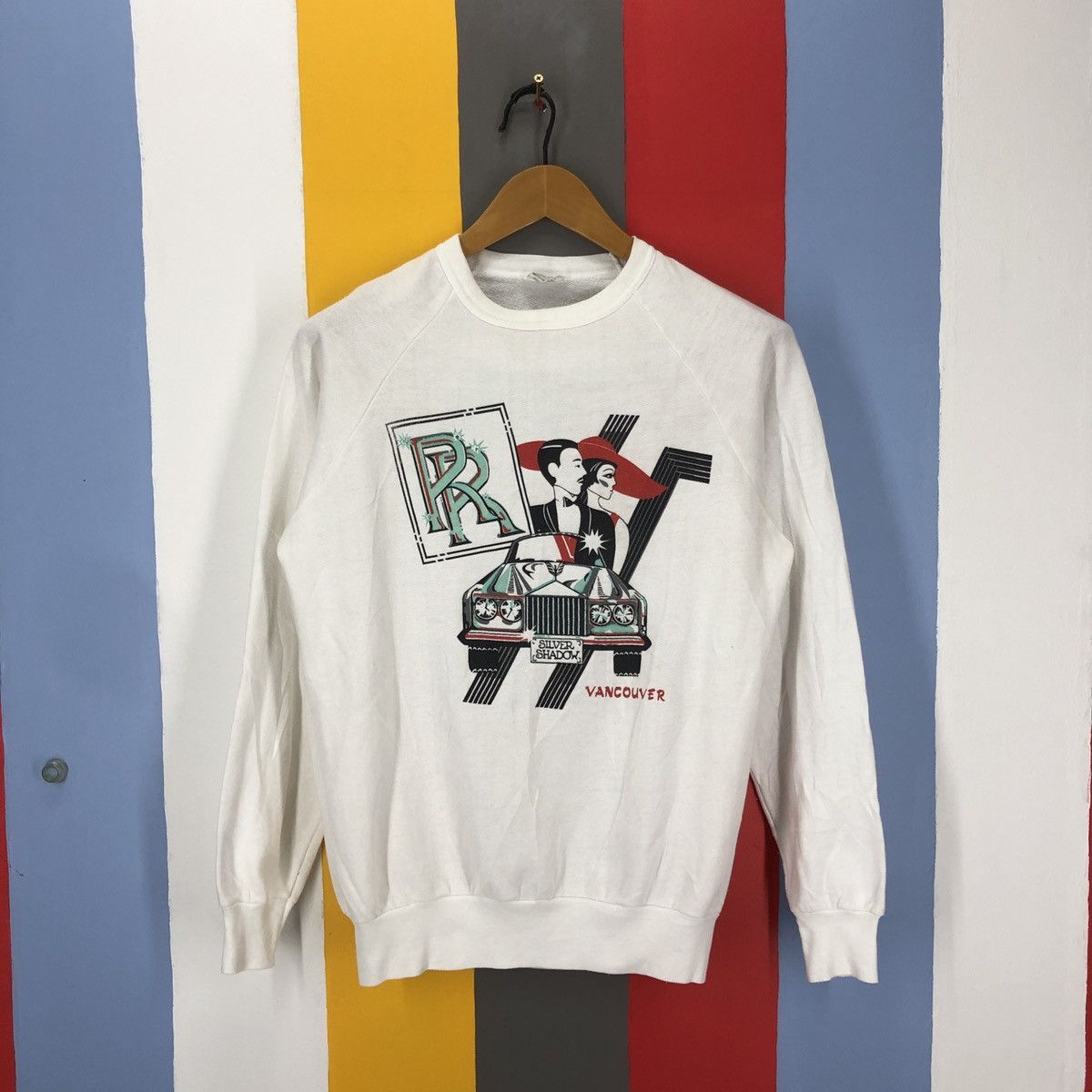 Vintage 90s Vintage SILVER SHADOW ROLLS ROYCE Sweatshirt #1472/AY Size US S / EU 44-46 / 1 - 1 Thumbnail