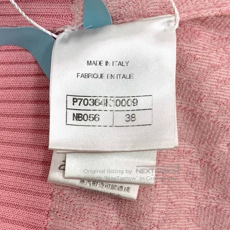 Chanel Chanel Pink camelia cotton round-neck single-breasted long Size XS / US 0-2 / IT 36-38 - 8 Thumbnail