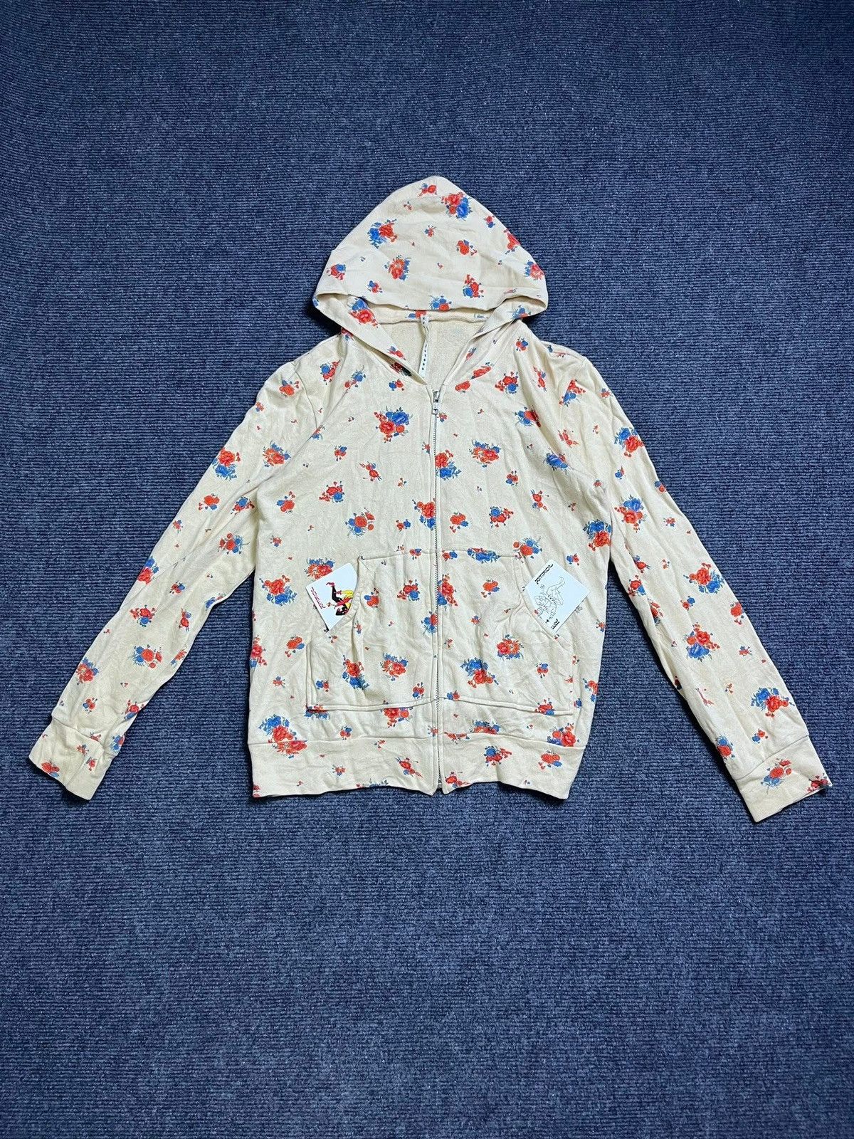 Sunao Kuwahara vintage Sunao Kuwahara floral print zip-up hoodie Size S / US 4 / IT 40 - 1 Thumbnail