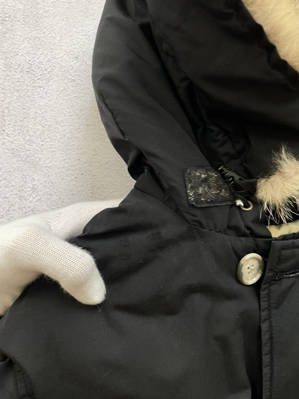 Woolrich Woolen Mills Woolrich Mens Black Fur Hooded Parka Jacket Size US S / EU 44-46 / 1 - 7 Thumbnail