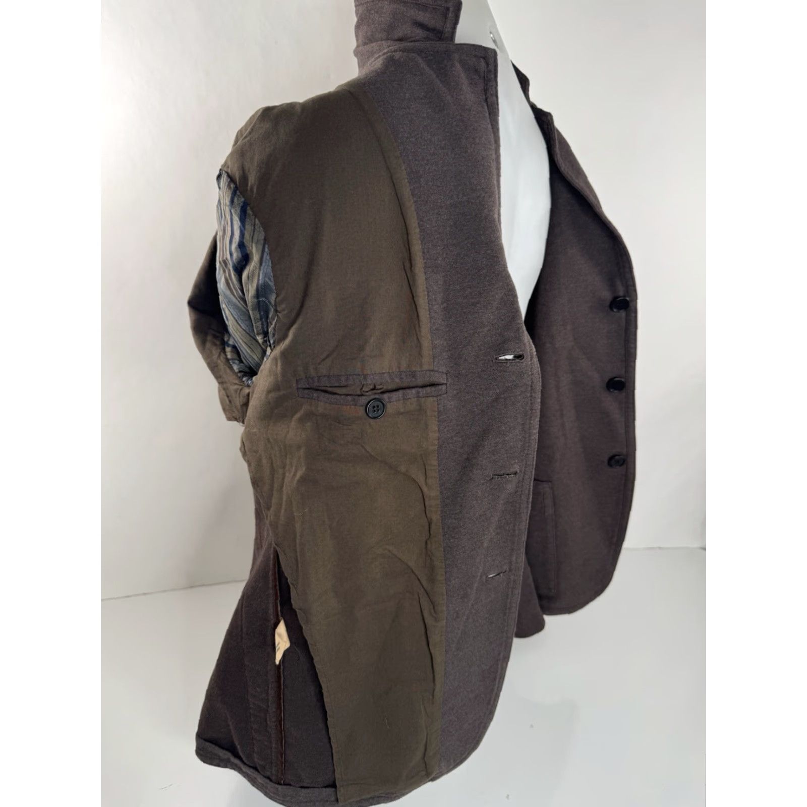 John Varvatos John Varvatos Blazer Jacket - Jacket - Men - Size 42 - Brown - Cotton Blend - Unstructured - EXCELLENT Size 42R - 6 Thumbnail