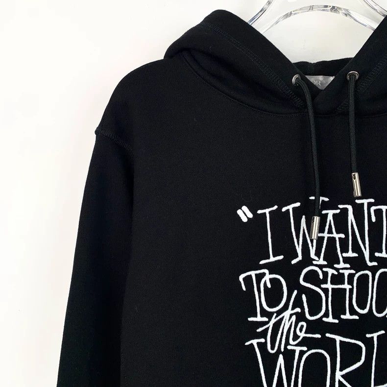 Dior Dior Black logo letter embroidery cotton hooded drawstring Size US XS / EU 42 / 0 - 3 Thumbnail