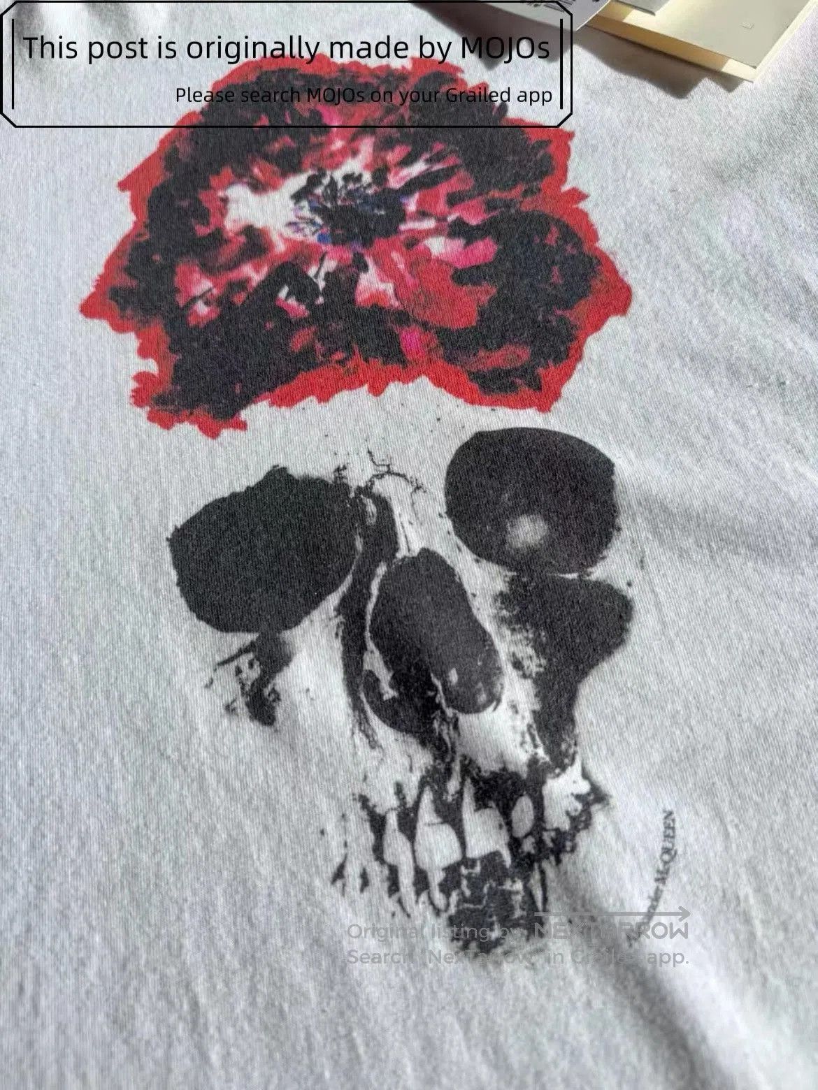 Alexander McQueen Alexander McQueen Rose Skull Print White Tee. Size US L / EU 52-54 / 3 - 3 Thumbnail