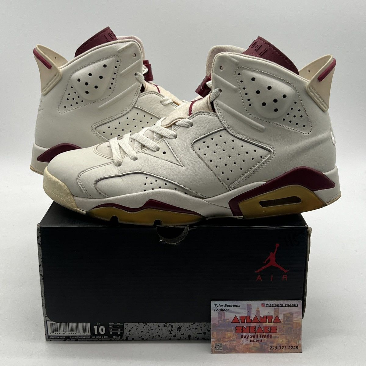 Jordan Brand Air Jordan 6 Maroon Size US 10 / EU 43 - 1 Thumbnail