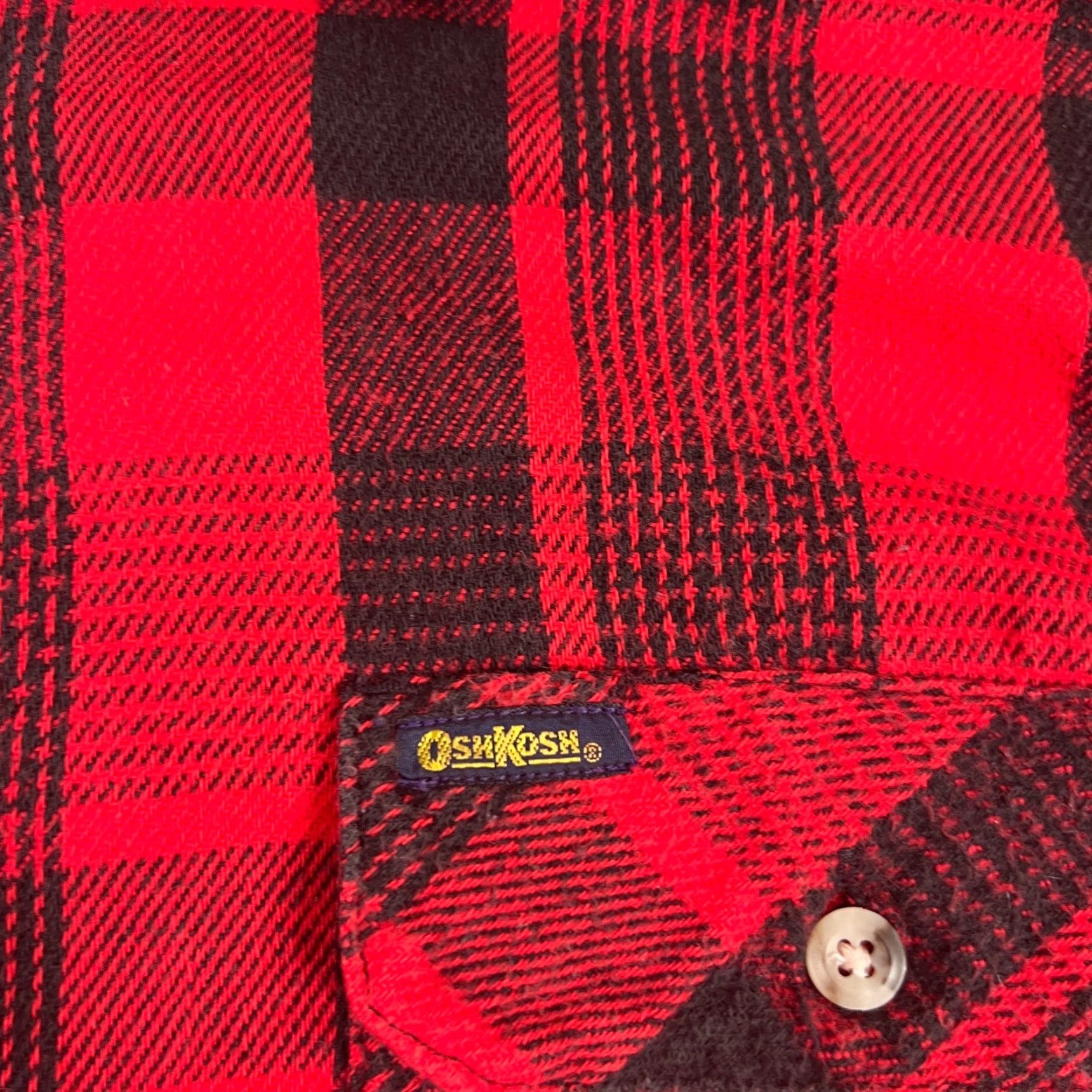 Vintage VINTAGE OshKosh B'gosh Flannel Shirt Mens XLT Red Plaid Button-Up Grunge Size US XL / EU 56 / 4 - 3 Thumbnail