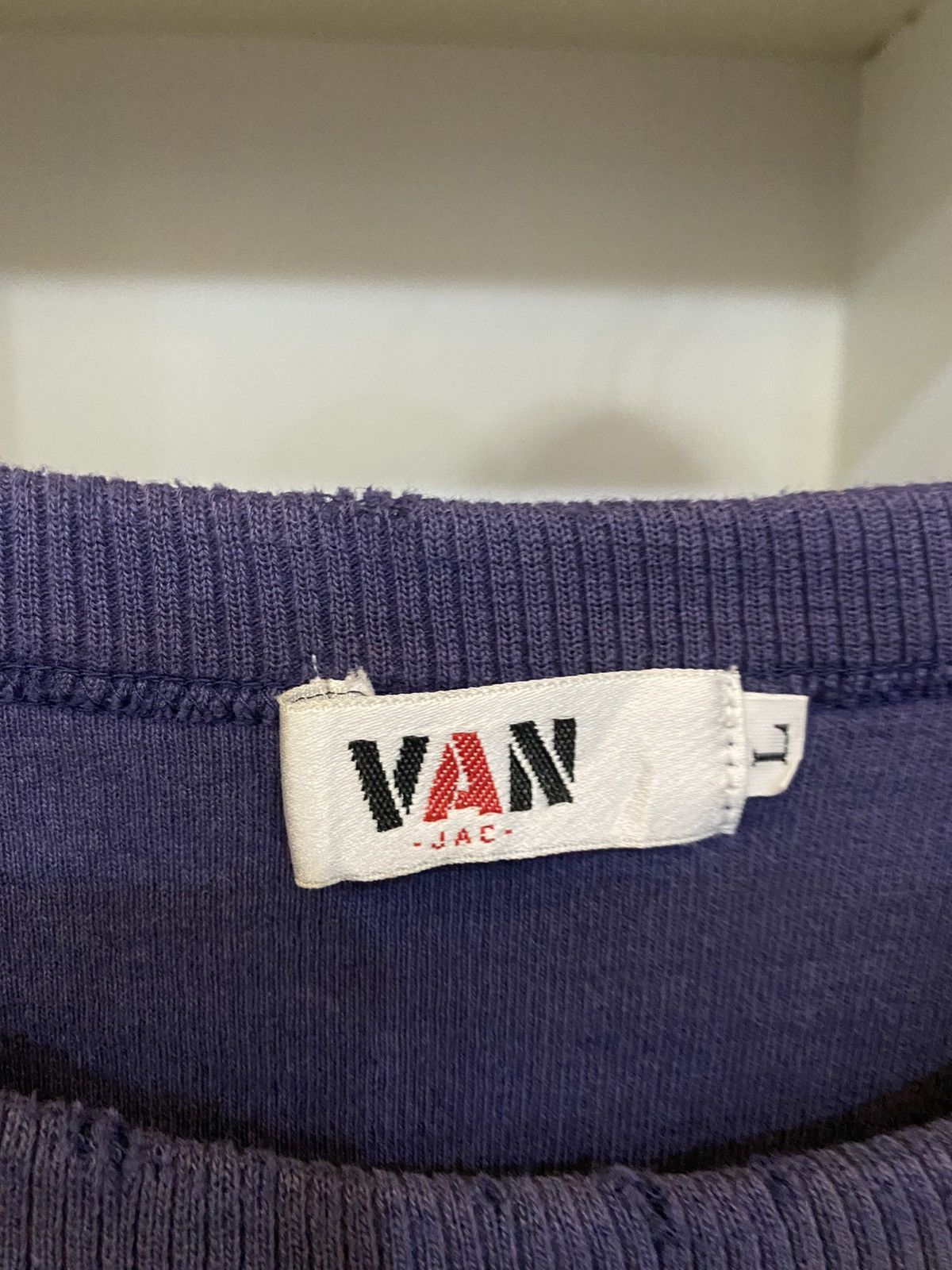 Japanese Brand × Van × Vintage Vintage Van Jac Back Logo Sweatshirt Size US L / EU 52-54 / 3 - 7 Thumbnail