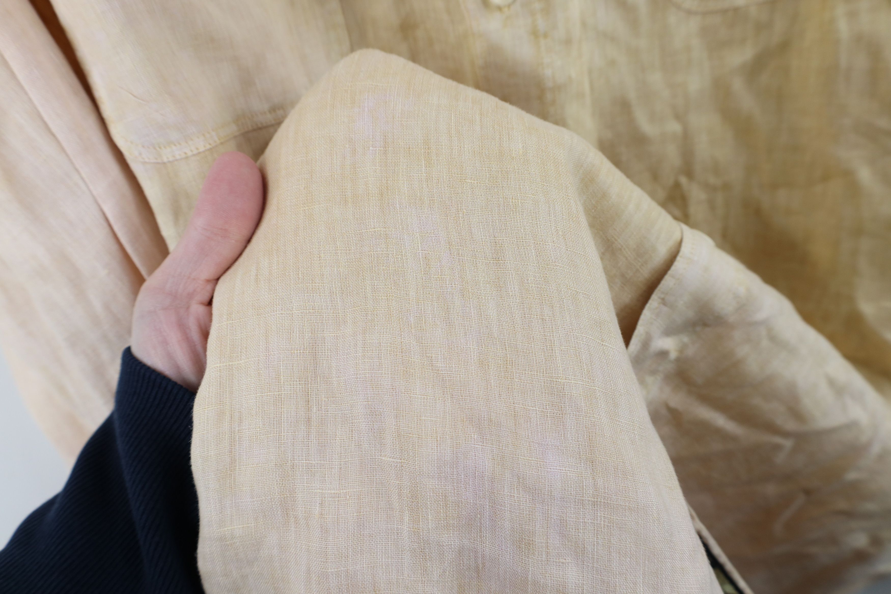Vintage Vintage 90s Streetwear Linen Ombre Collared Button Shirt Size US XXL / EU 58 / 5 - 6 Thumbnail