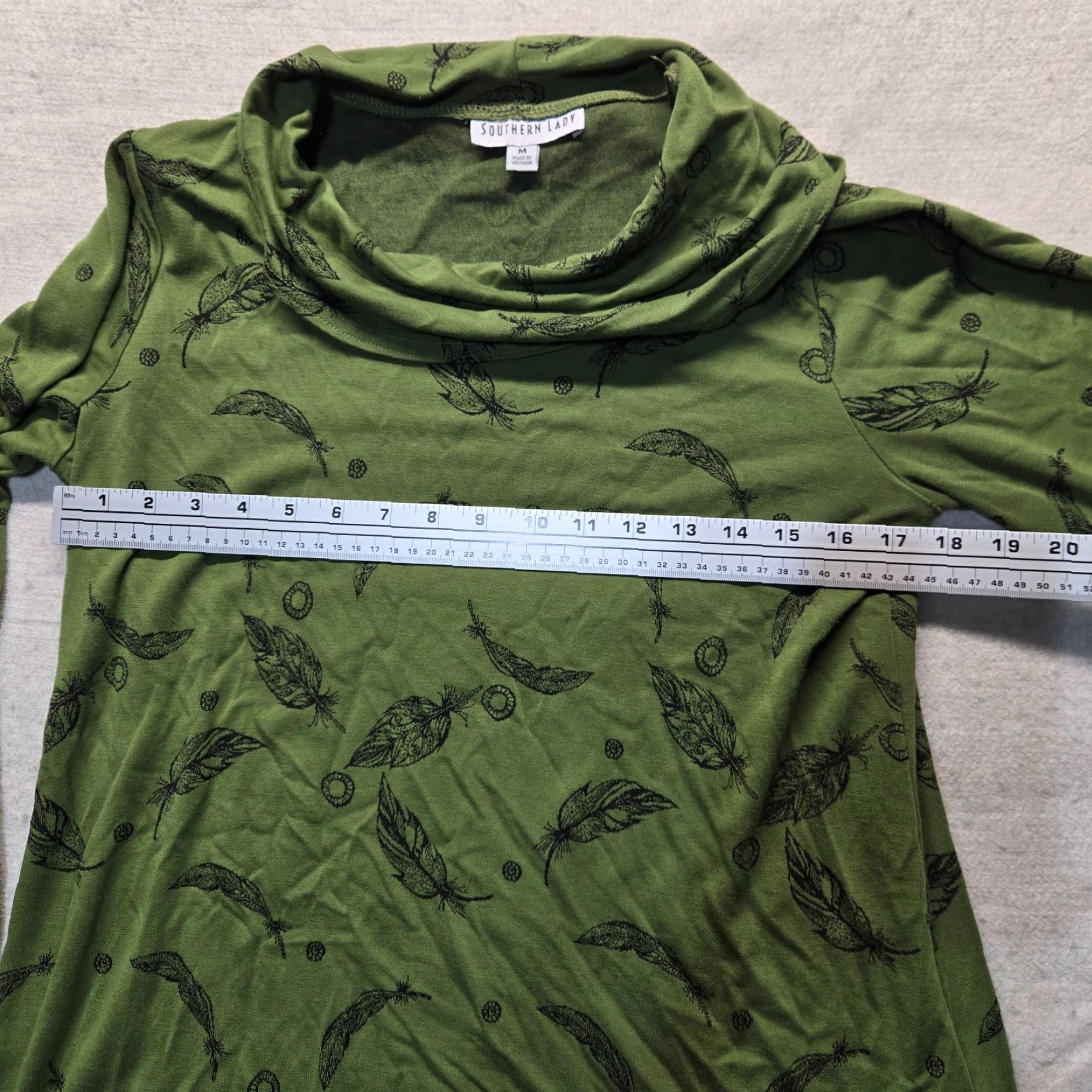 Vintage VINTAGE Southern Lady Shirt Long Sleeve Turtleneck Women M Green 90s Theme Mens Womens? Size M / US 6-8 / IT 42-44 - 4 Thumbnail