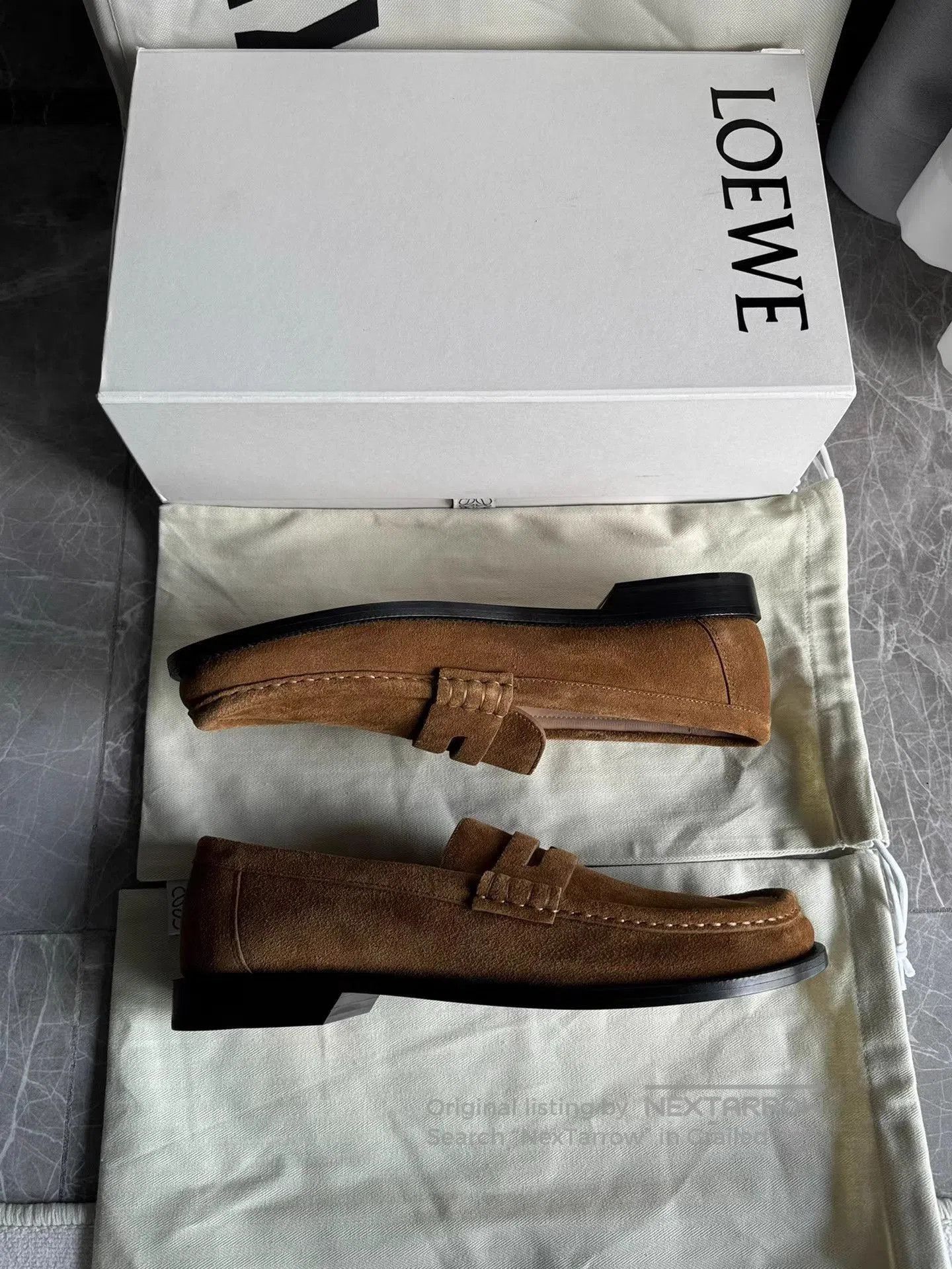 Loewe Brown Suede Loafers . Size US 7 / EU 40 - 6 Thumbnail
