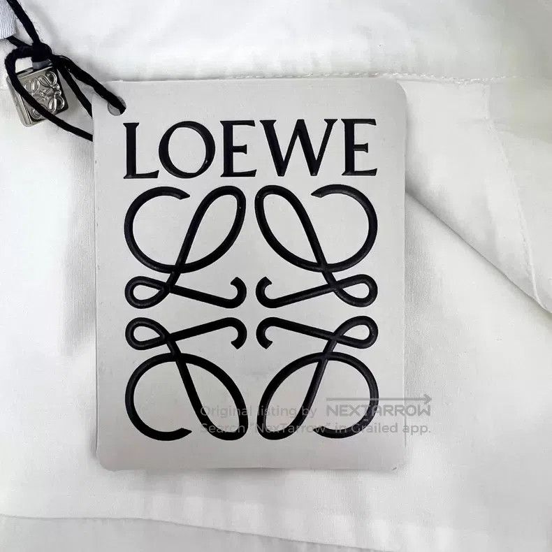 Loewe Loewe White irregular pleat design cotton collar long slee Size XS / US 0-2 / IT 36-38 - 6 Thumbnail