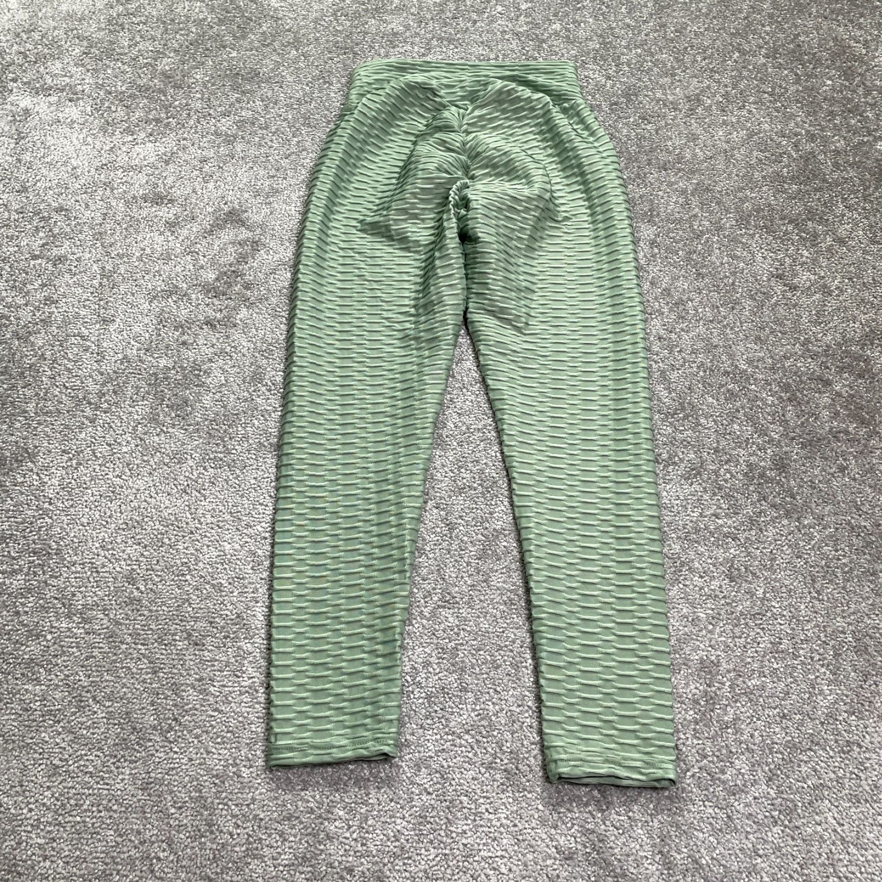 Vintage Nova Sports Leggings Womens Small Green Compression Active Yoga Athletic Skinny Leg Pants Size 28" / US 6 / IT 42 - 2 Thumbnail