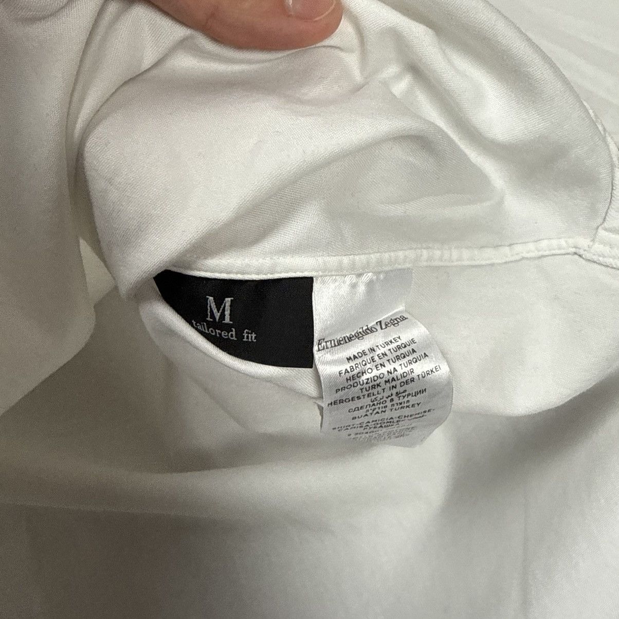 Ermenegildo Zegna Luxury Ermenegildo Zegna White Button Up Shirt Size US M / EU 48-50 / 2 - 7 Thumbnail