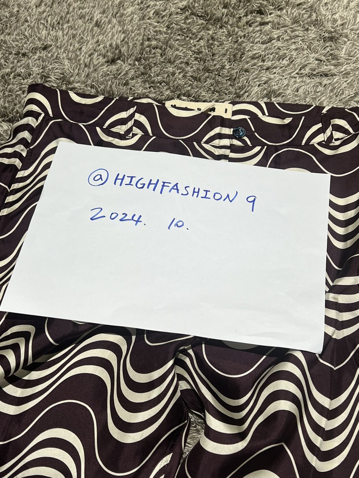 Marni [46IT] MARNI wave pattern silk pants Size US 31 - 7 Thumbnail