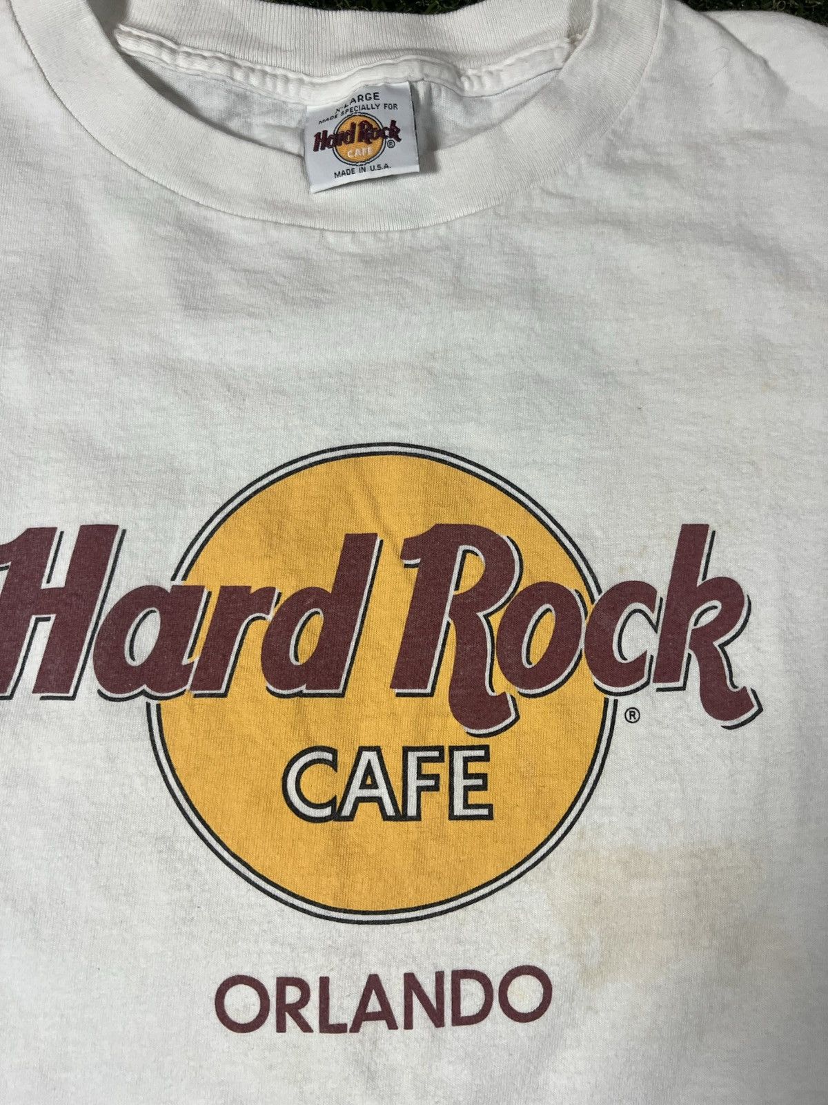 Hard Rock Cafe × Vintage Vintage 90s Mae in USA Hard Rock Cafe Orlando Essential Tee Size US XL / EU 56 / 4 - 2 Thumbnail