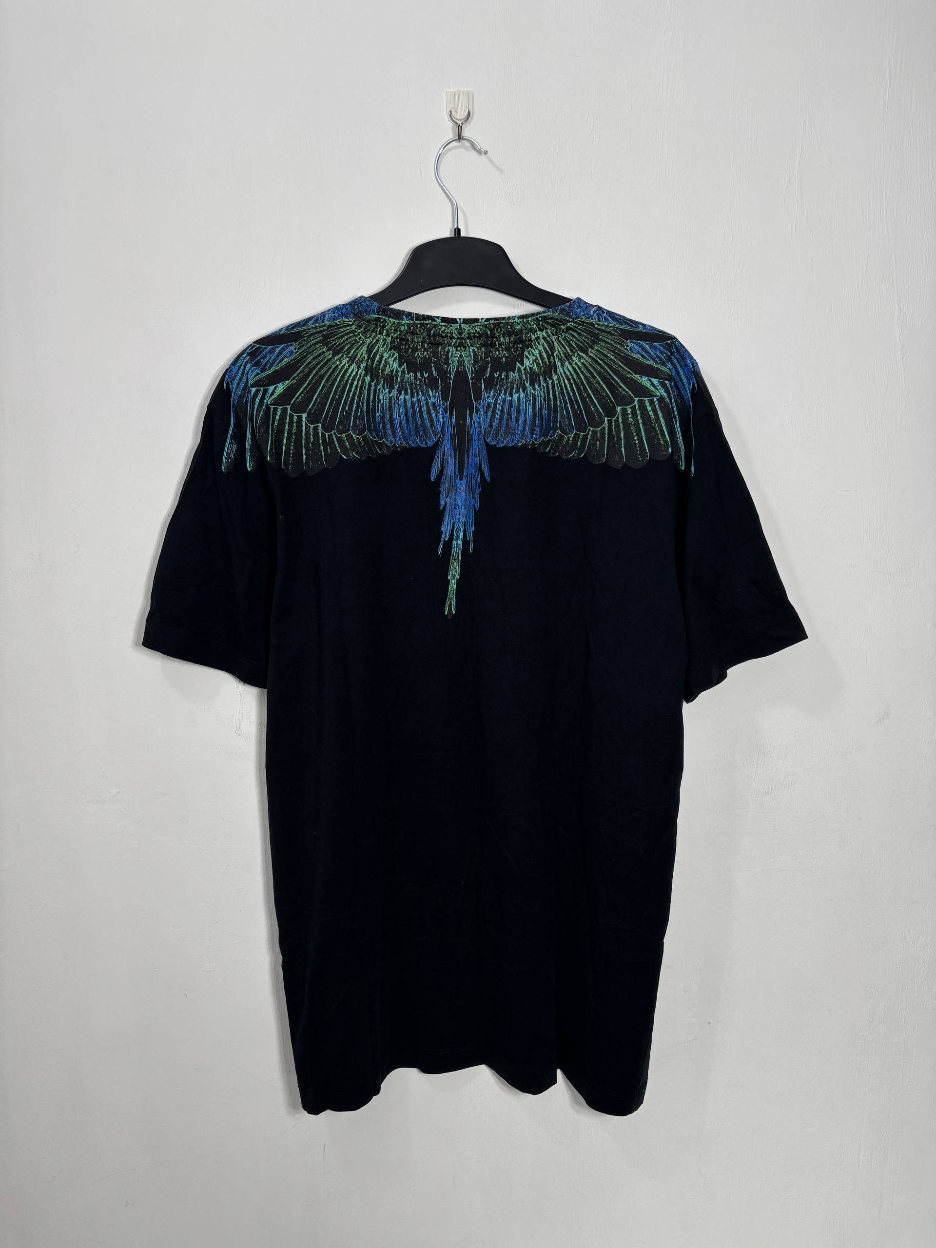 Marcelo Burlon Marcelo Burlon Neon Wings Black & Blue T-Shirt Size US XL / EU 56 / 4 - 9 Thumbnail