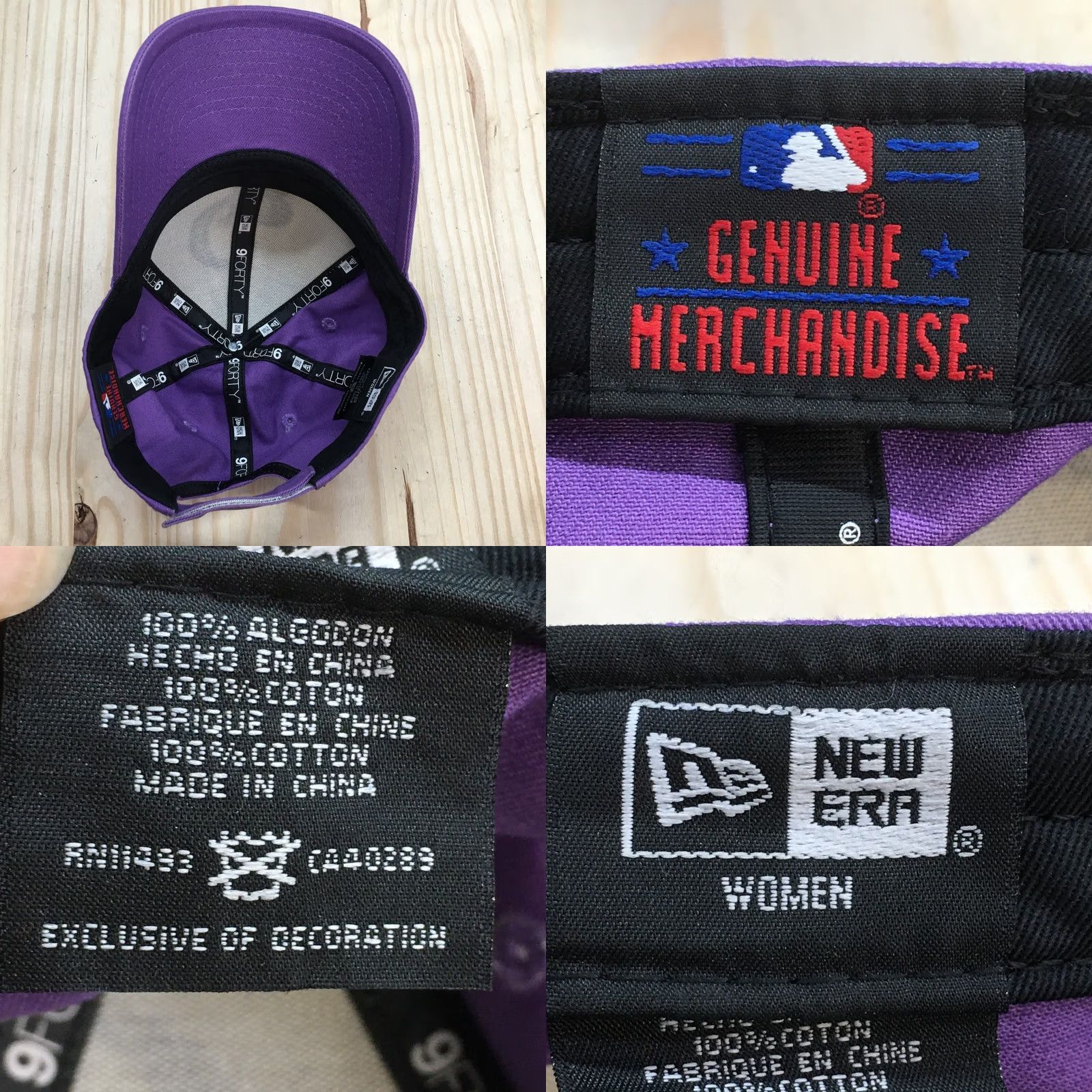 New Era New Era Colorado Rockies Baseball Cap Hat Womens OS Purple 9Forty Embroidered Size ONE SIZE - 8 Thumbnail