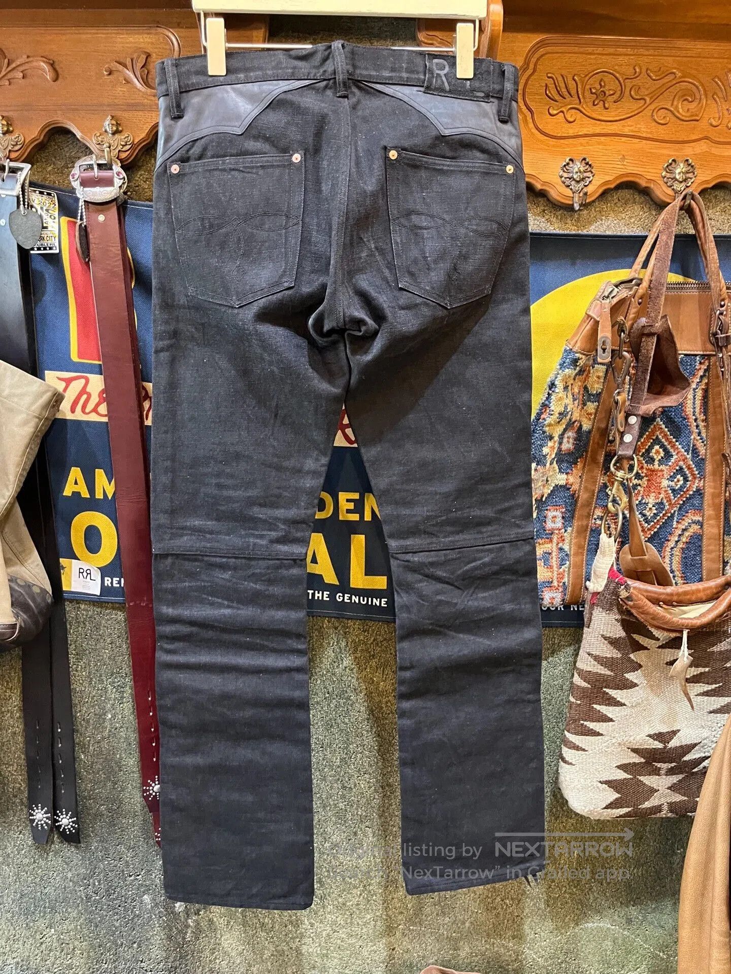 RRL Ralph Lauren rrl limited edition western leather pants. Size US 32 / EU 48 - 2 Thumbnail