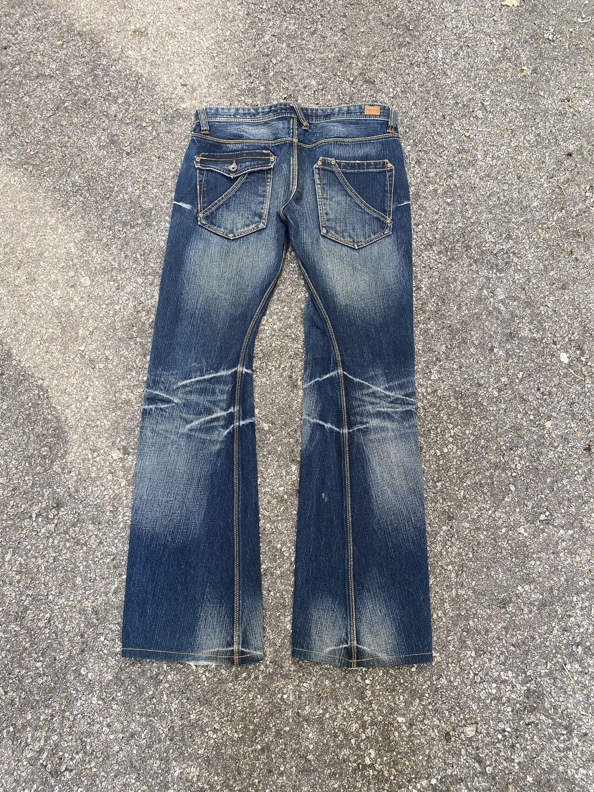 If Six Was Nine Flare Jeans Nicole Club For Men Low Rise Denim Bootcut Punk Size US 30 / EU 46 - 8 Thumbnail