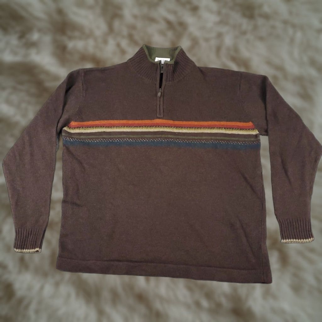 Vintage VINTAGE Columbia Sweater Men's 2XL Pullover Knit 1/4 Zip Brown Casual Outdoor Size US XXL / EU 58 / 5 - 1 Thumbnail