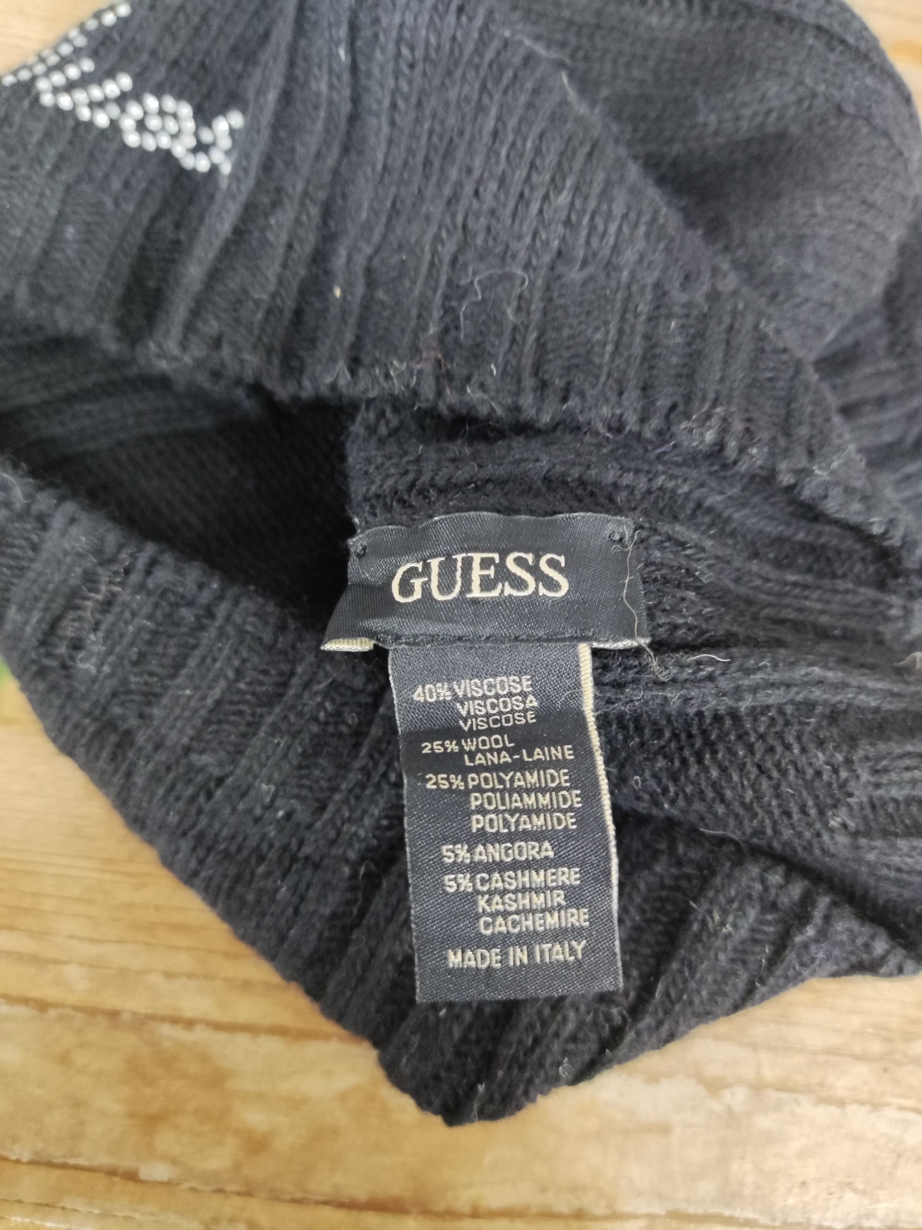 Guess Guess Glitter Black Beanie Hat Size ONE SIZE - 7 Thumbnail