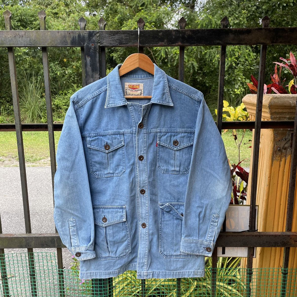 Big John 🔥Vintage Big John Stoned Washed 4 Pocket Chore Denim Jacket Size US S / EU 44-46 / 1 - 1 Thumbnail
