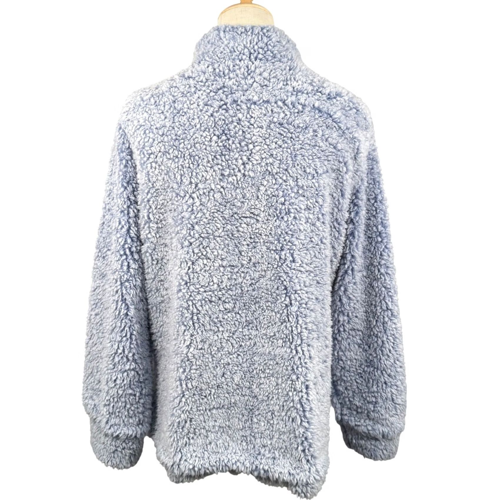 Weatherproof Weatherproof Vintage Pullover Sweatshirt L Blue Mock Neck Quarter Zip Fur Fleece Tops Ladies Weekend Comfort Casual Winter Fashion Size L / US 10 / IT 46 - 2 Thumbnail