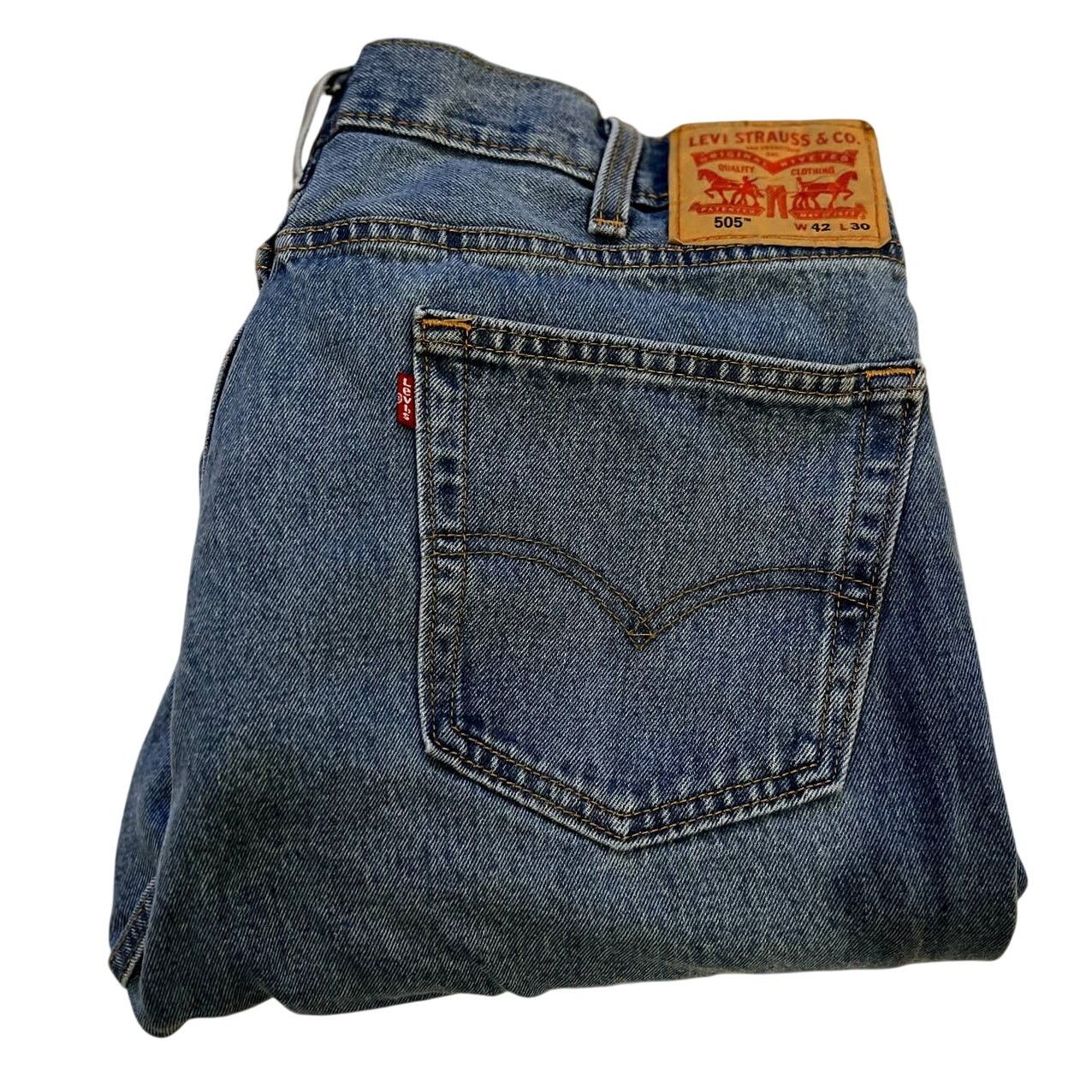 Levi's Levis Mens Jeans 505-42x30 Straight Leg Light Wash Regular Size US 42 / EU 58 - 1 Thumbnail