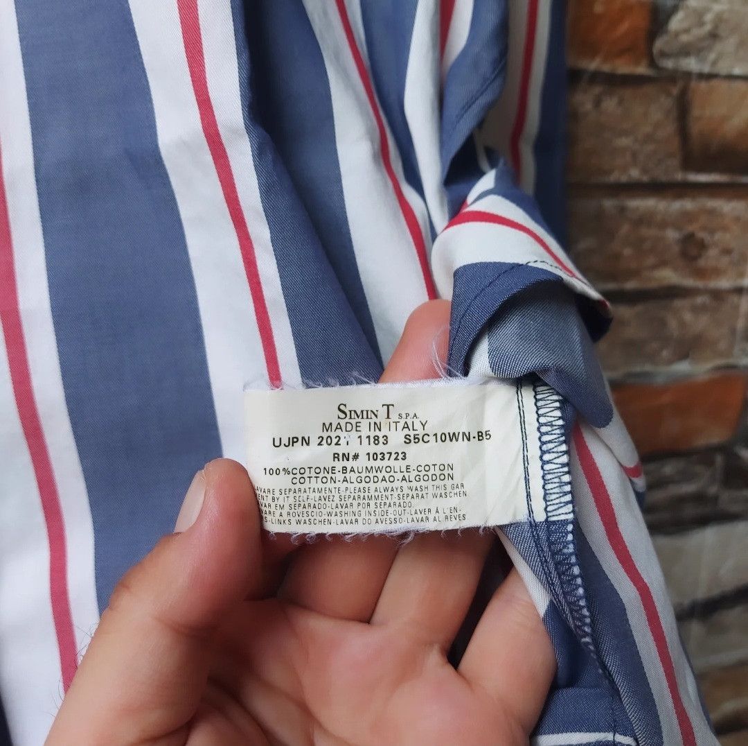 Armani × Designer ARMANI JEANS STRIPE LONG SLEEVE BUTTON SHIRT Size M / US 6-8 / IT 42-44 - 5 Thumbnail