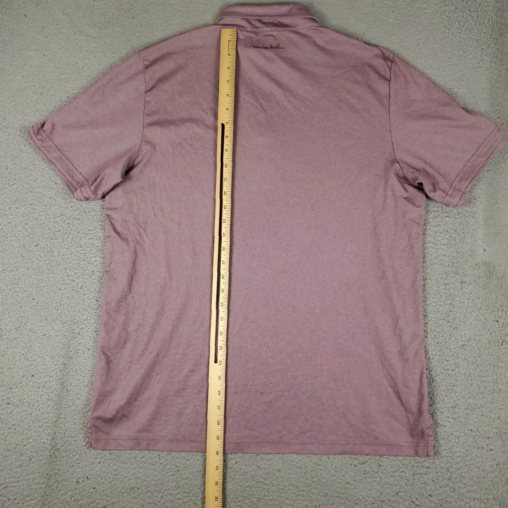 TravisMathew Travis Mathew Polo Shirt Mens XL Burgundy Color Solid Short Sleeve Polo Shirt Mens XL Burgundy Golf Casual Shirt Size US XL / EU 56 / 4 - 3 Thumbnail