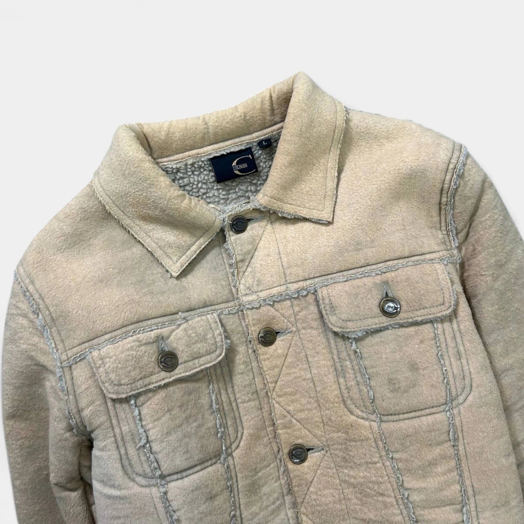 Just Cavalli Just Cavalli Sherling Raw Edge Jacket Size US S / EU 44-46 / 1 - 2 Thumbnail