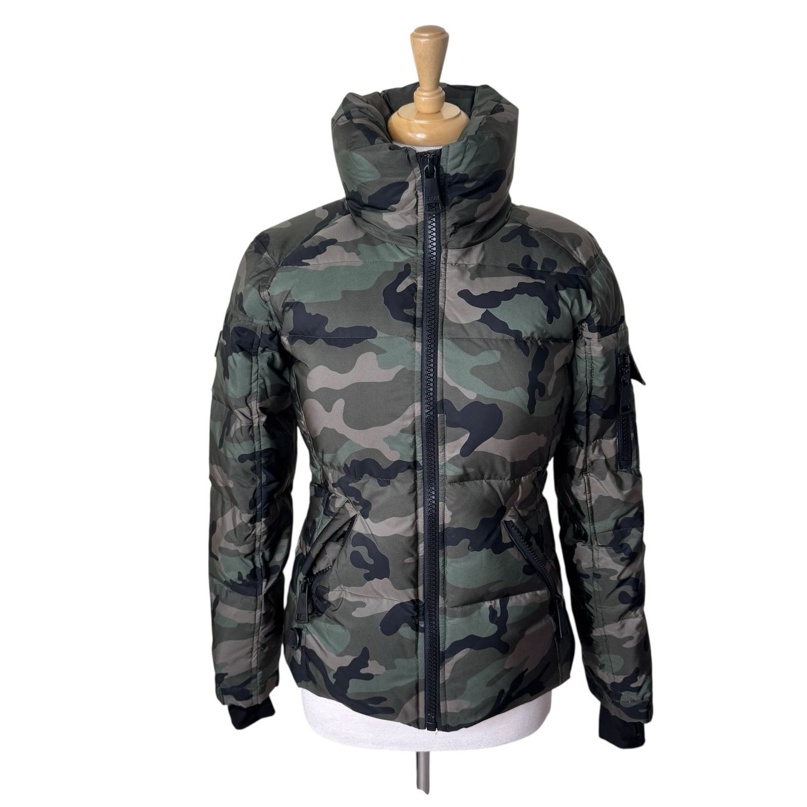 SAM. SAM. New York Camo Freestyle Down Feather Puffer Jacket Size S / US 4 / IT 40 - 1 Thumbnail