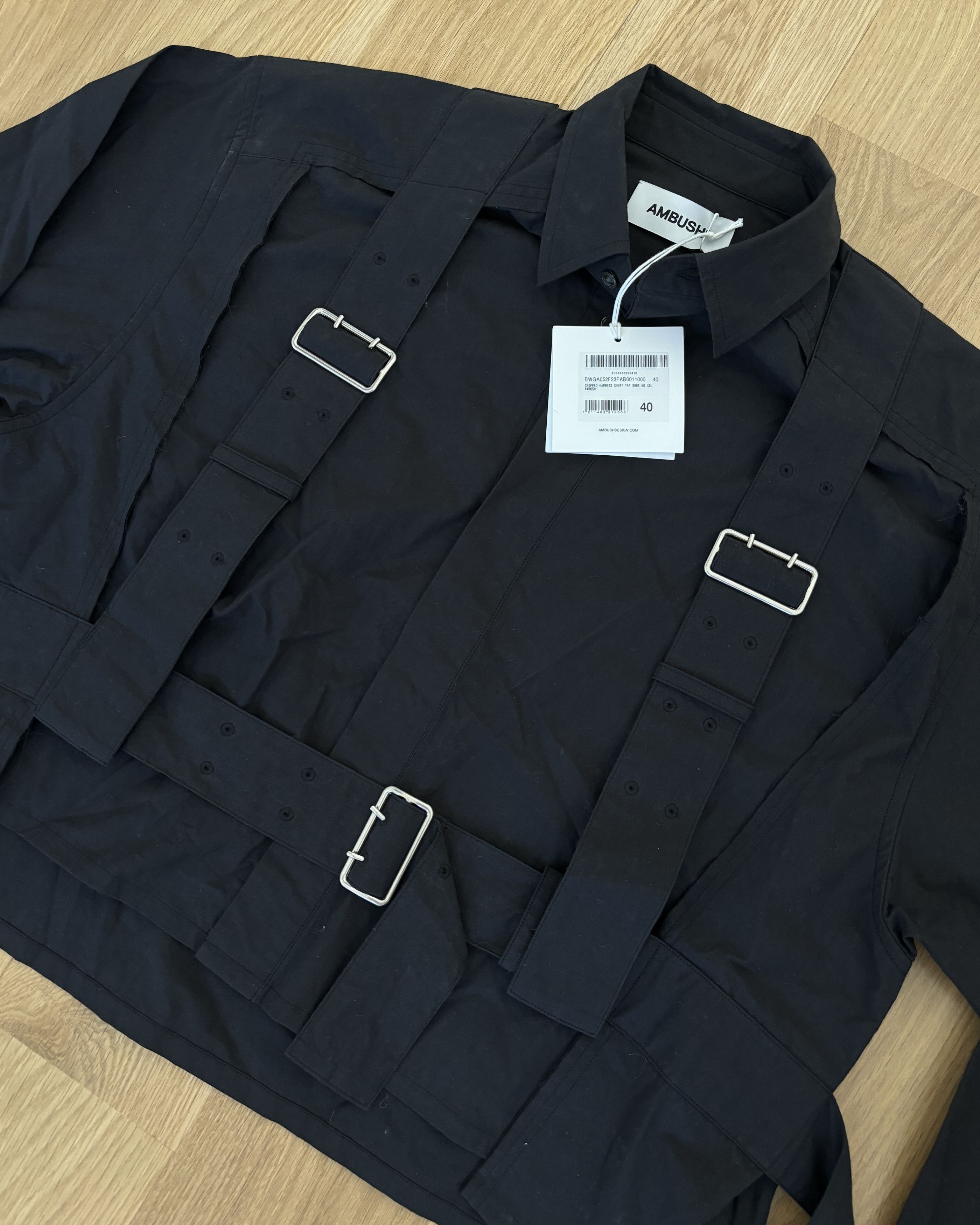 Ambush Design AMBUSH harness-detail cropped shirt Size US XXS / EU 40 - 4 Thumbnail