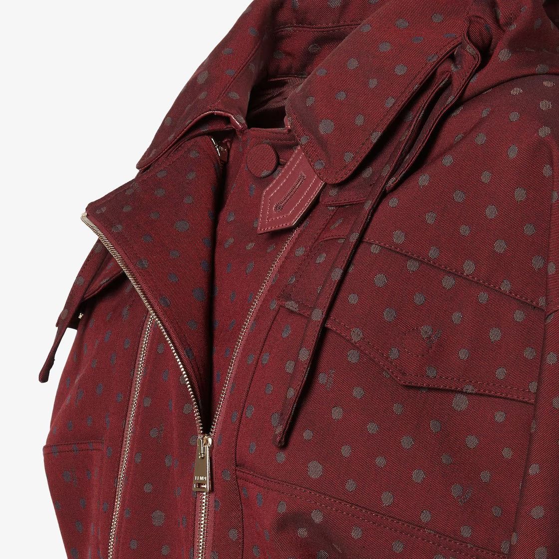 Fendi os11x0526 Wool Jacket in Burgundy Size XS / US 0-2 / IT 36-38 - 2 Thumbnail