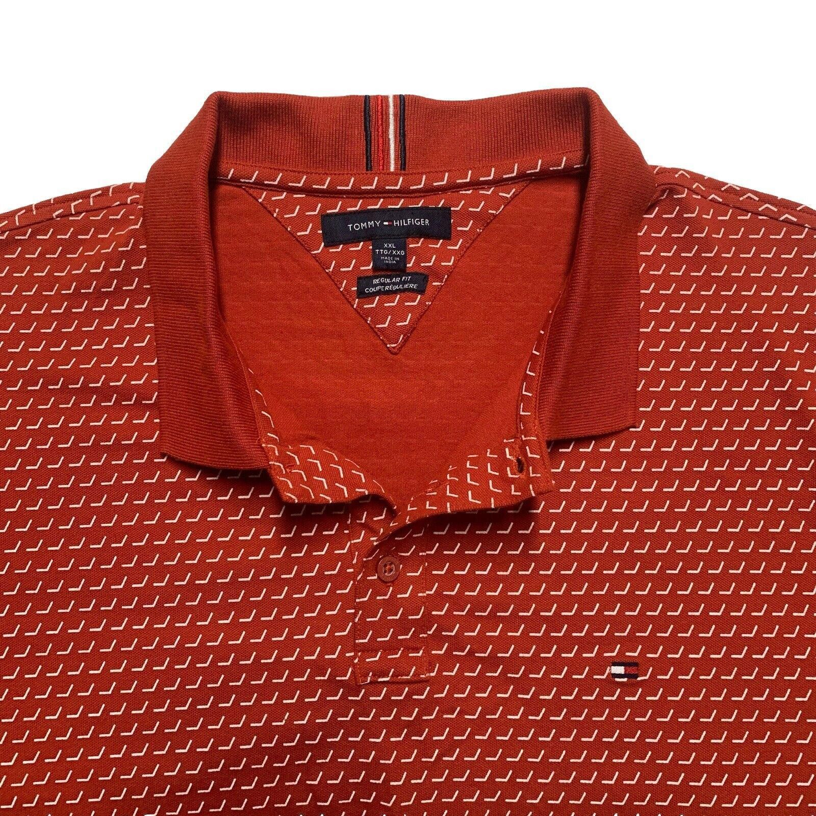 Tommy Hilfiger Tommy Hilfiger Polo XXL Red Orange Cotton Blend Size US XXL / EU 58 / 5 - 2 Thumbnail