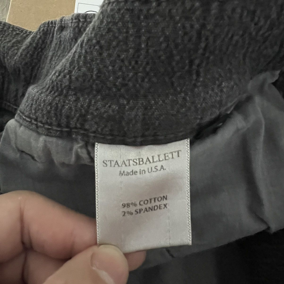 Staatsballett STAATSBALLETT Mens Textured Canvas Pants Size 29 Brown Size US 29 - 10 Thumbnail