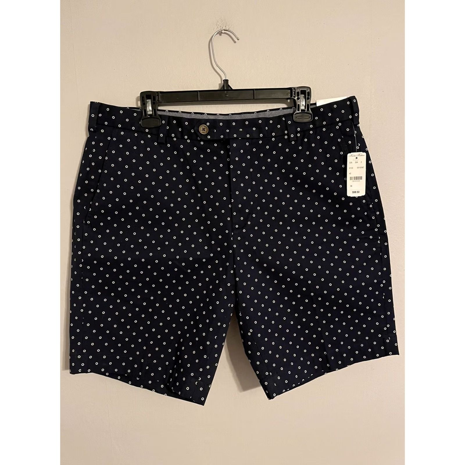 Brooks Brothers Brooks Brothers Chino Shorts Mens Geometric Navy Blue Bermuda Size 36 Size US 36 / EU 52 - 3 Thumbnail