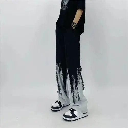 Japanese Brand Patchwork jeans with elastic Size US 30 / EU 46 - 1 Thumbnail