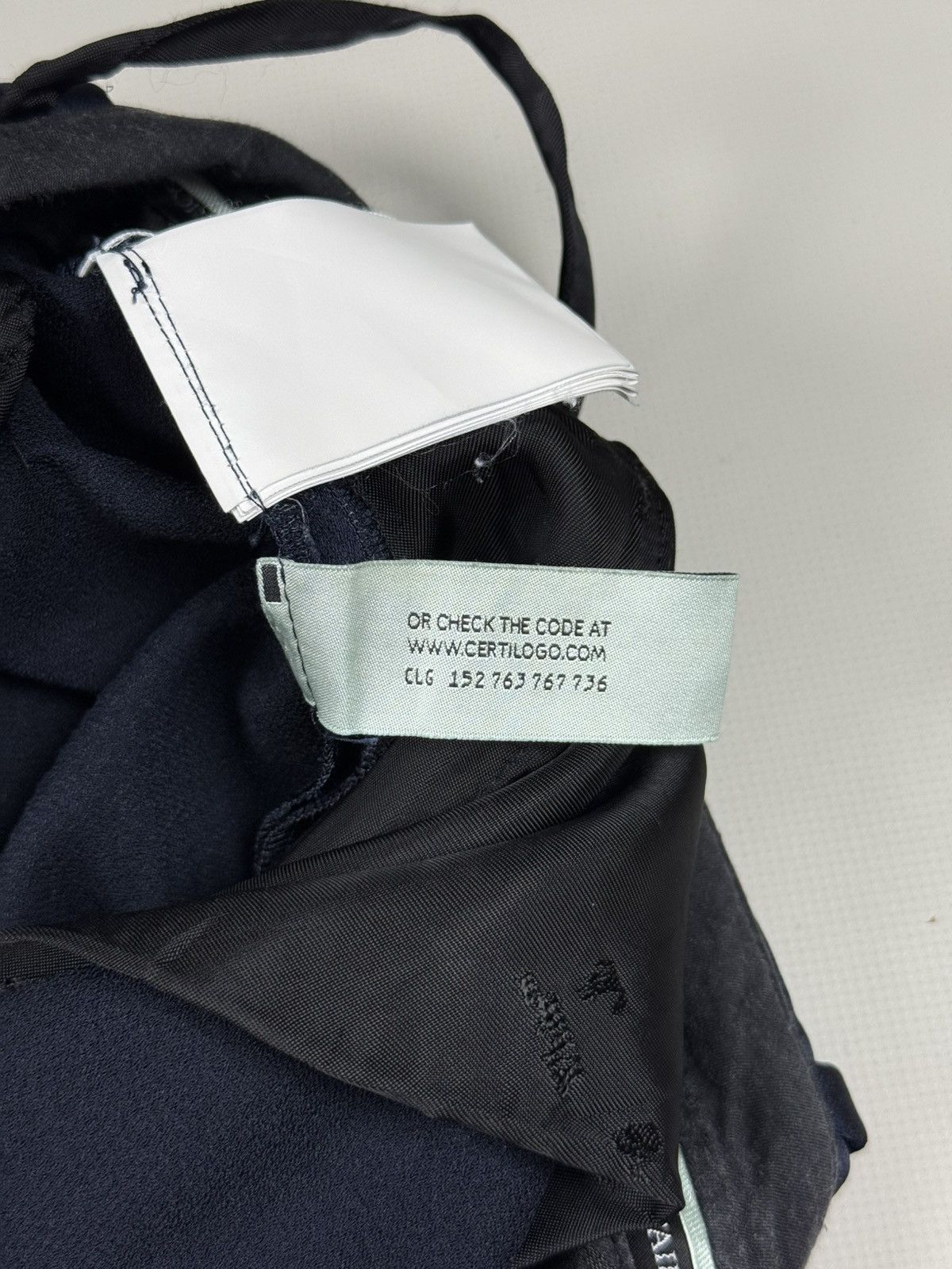 Off-White Off White Men’s Satin Dress Pants “Staff” Logo Trousers Size US 32 / EU 48 - 21 Thumbnail