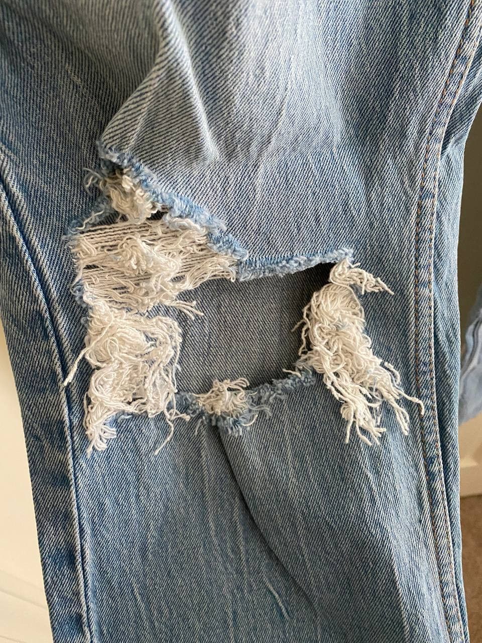 Abercrombie & Fitch The 90s Straight Ultra High Rise Light Blue Size 28" / US 6 / IT 42 - 4 Thumbnail