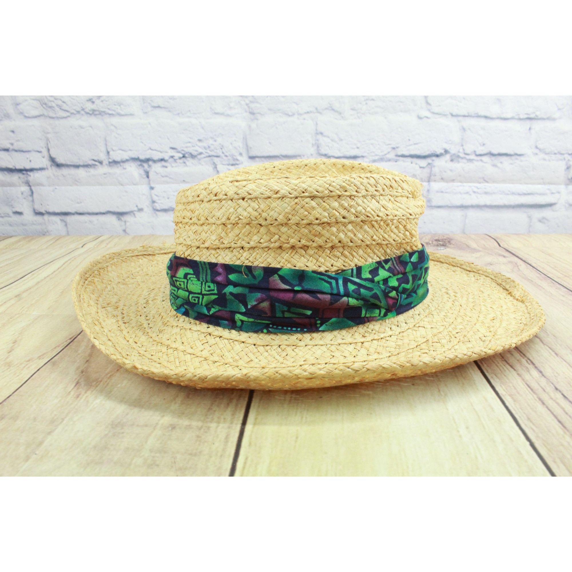 Other Scala Raffia Gambler Summer Hat Unisex Natural S/M Size ONE SIZE - 4 Thumbnail