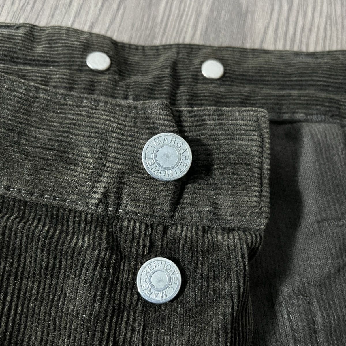 Margaret Howell Edwin x Margaret Howell Green Carduroy Pant Buckel Back Lgb Size US 29 - 10 Thumbnail